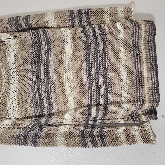 Free People Desert Moon Striped Long Sleeve Loose Ribbon Yarn Knit Sweater S - Picture 3 of 13